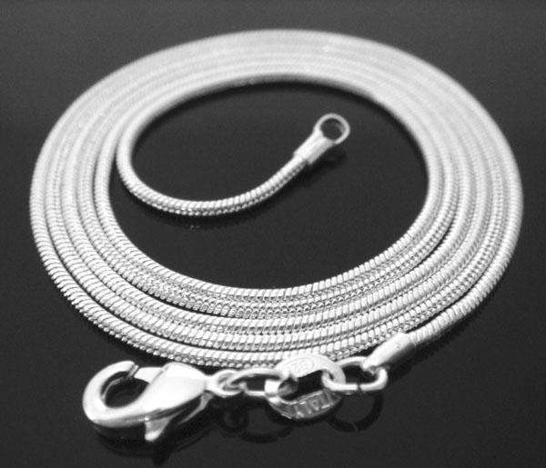 ***PRETTY*** 50cm sterling silver snake chain 1mm thick